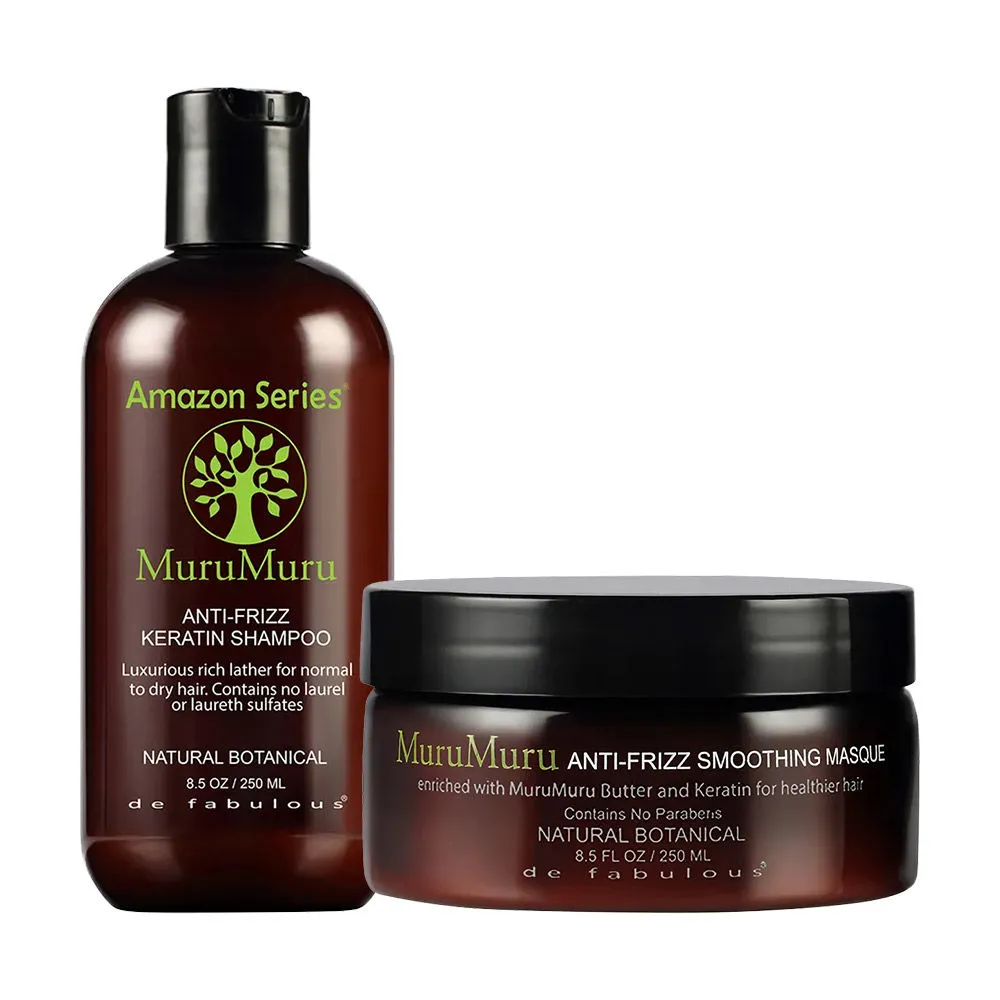 Amazon Series Murumuru Anti-Frizz Keratin Shampoo + Keratin Smoothing Masque