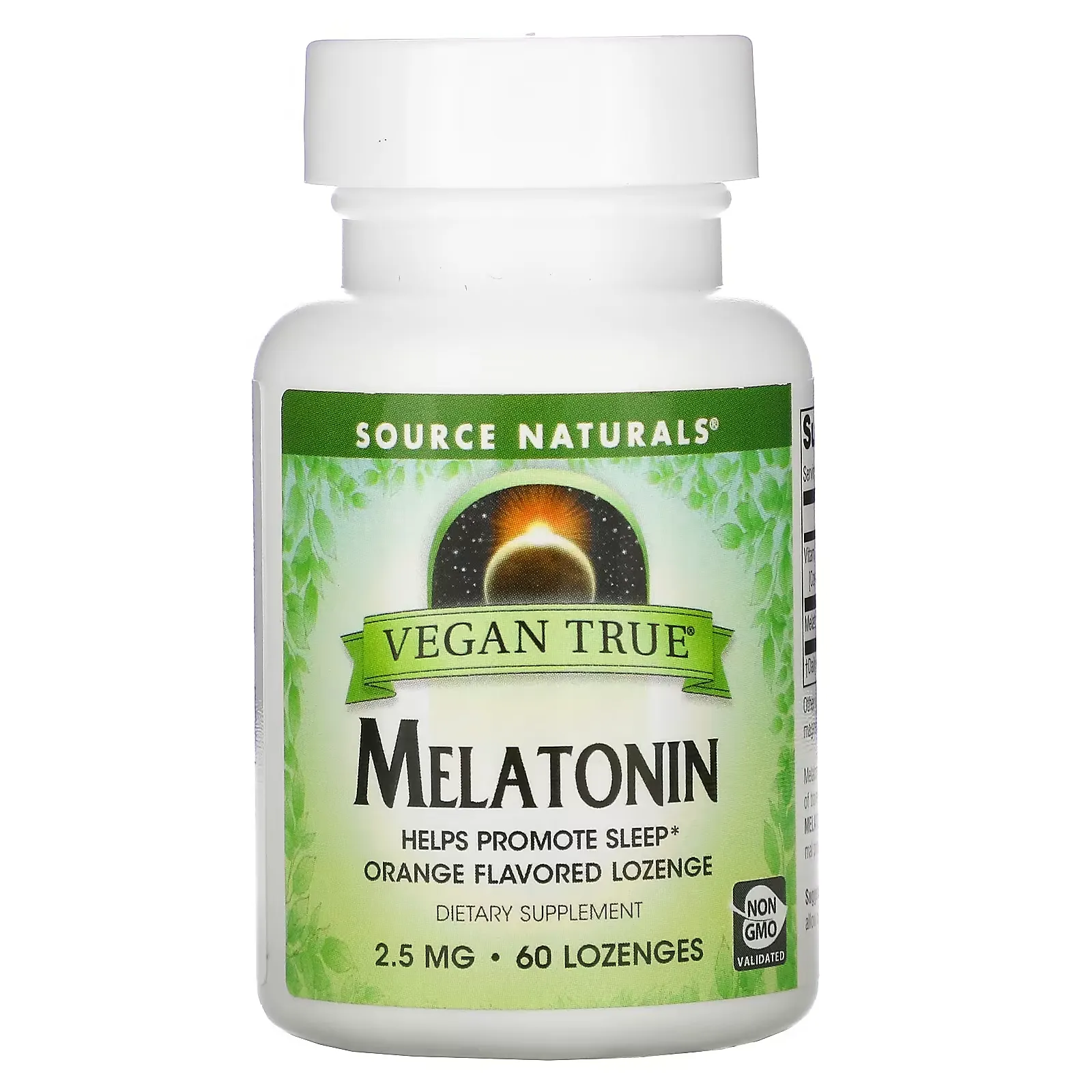 Vegan True, Melatonin, Orange, 2.5 mg, 60 Lozenges