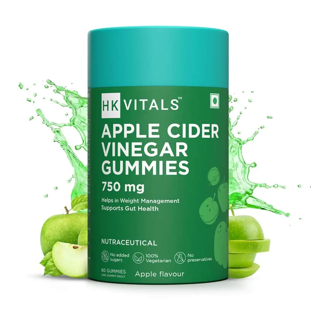 Healt HK Vitals ACV (750mg),  60 gummies  Apple