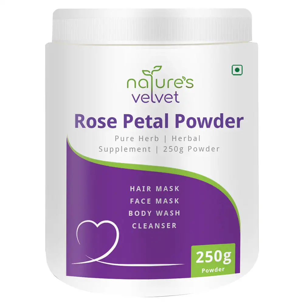 Natures Velvet Rose Petal Powder,  250 g  for All Hair & Skin Types