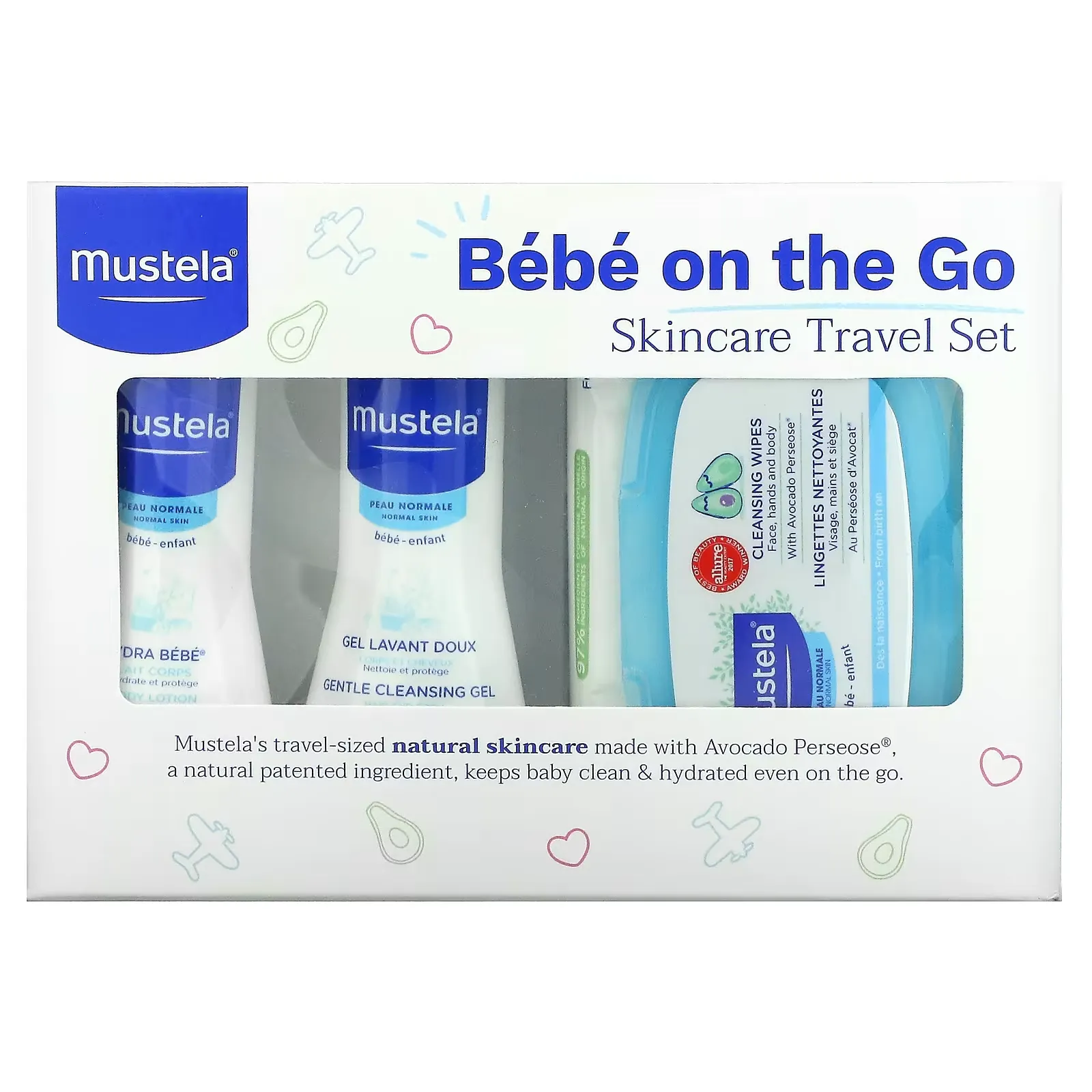 Bebe On The Go, Skincare Travel Set, 3 Piece Set