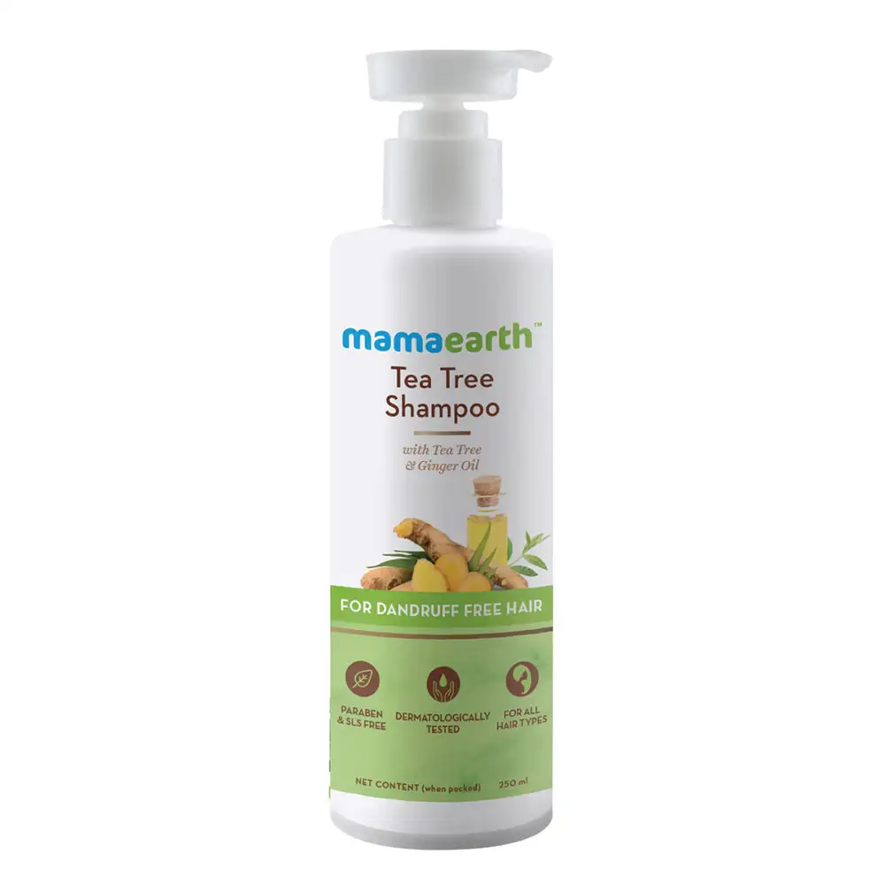 Mamaearth Tea Tree Shampoo,  250 ml  for Dandruff Free Hair with Tea Tree & Ginger Oil