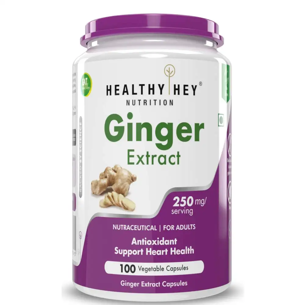 HealthyHey Nutrition Ginger Extract,  100 capsules