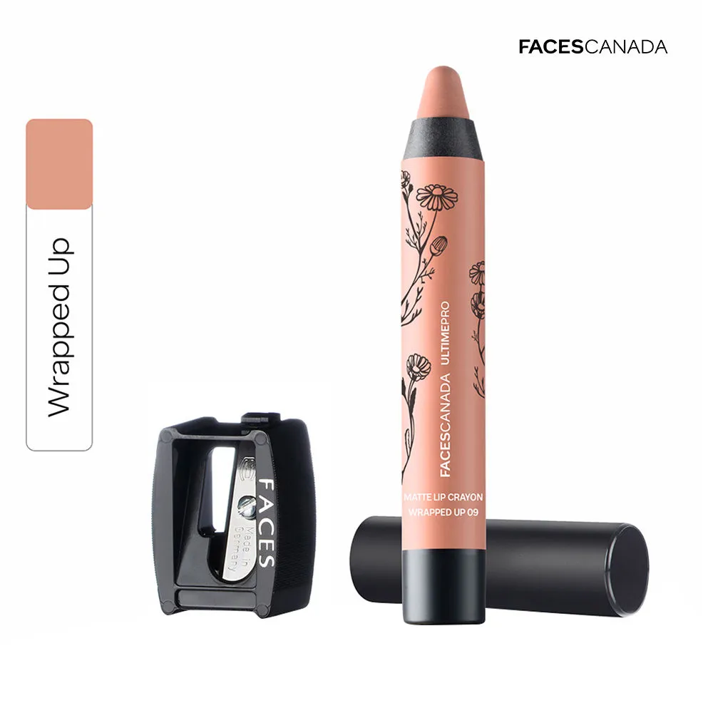 Faces Canada Ultime Pro Matte Mini Lip Crayon with Free Sharpener