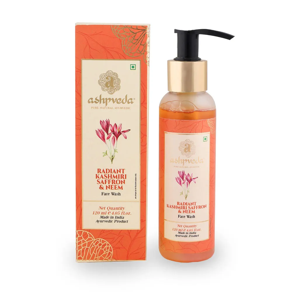 Ashpveda Radiant Kashmiri Saffron & Neem Face Wash