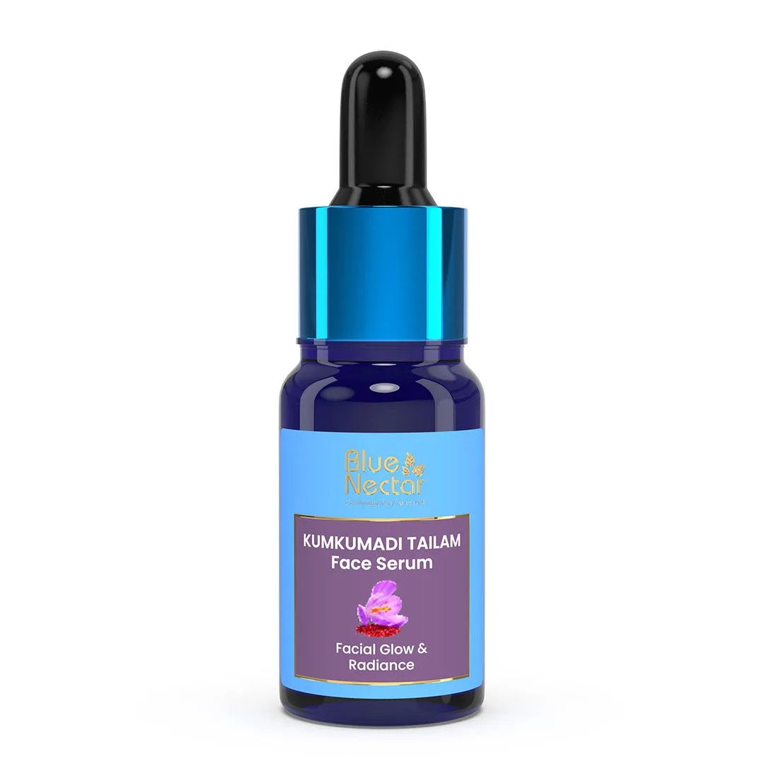 Blue Nectar Kumkumadi Tailam Face Serum with Saffron, Ayurvedic Kumkumadi Face Oil for Glowing Skin