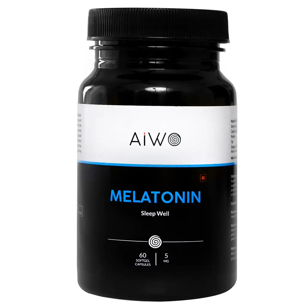 Aiwo Melatonin 5mg,  60 softgels  Unflavoured