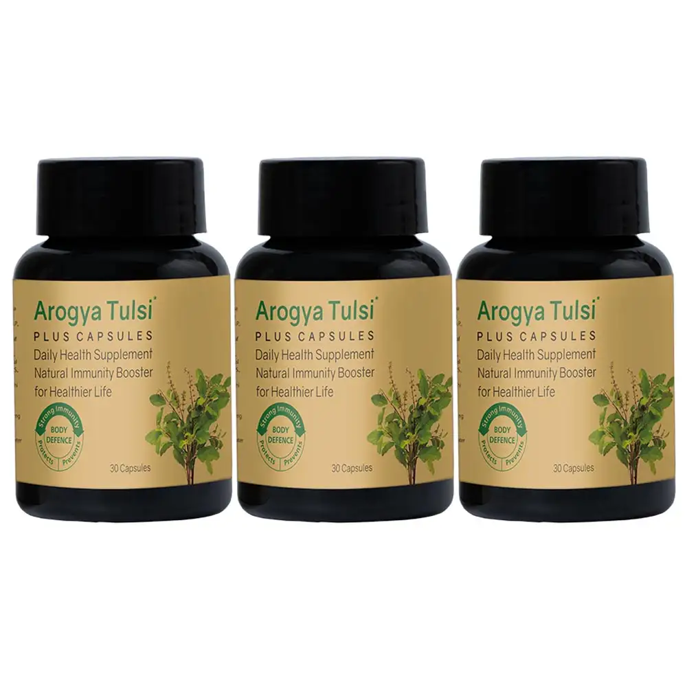 Arogya Tulsi Daily Health Supplement (Pack of 3),  30 capsules