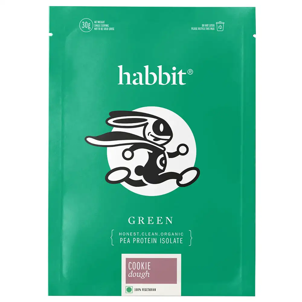 Habbit Green Pea Protein Isolate,  0.99 lb  15 Servings, Cookie Dough