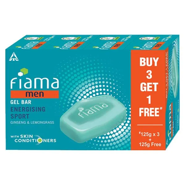 Fiama Men Energizing Sport Gel Bar - Buy 3 Get 1 Free