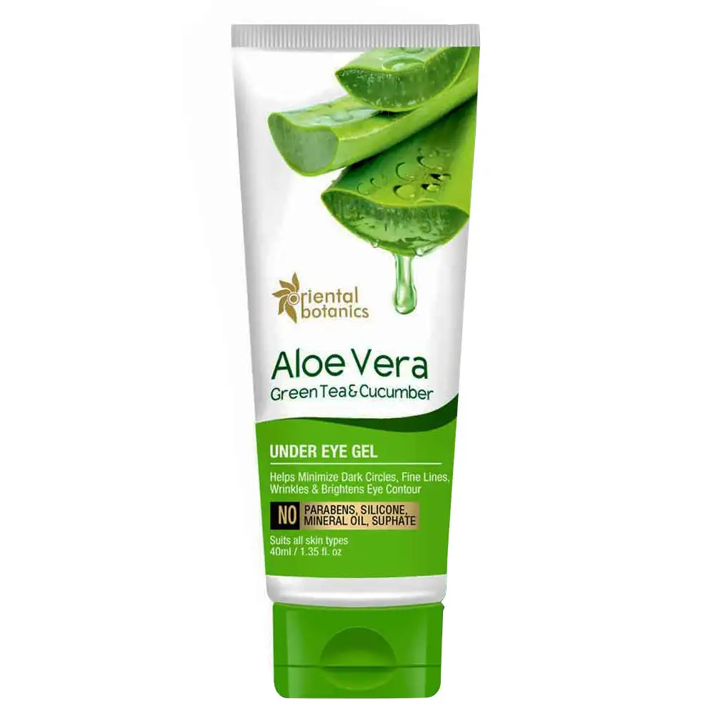 Oriental Botanics Aloe Vera Green Tea & Cucumber Under Eye Gel,  40 ml  for All Skin Types