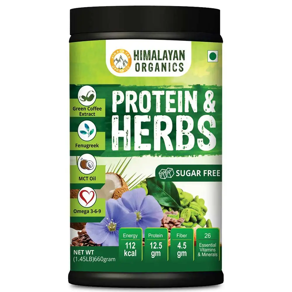 Himalayan Organics Protein and Herbs with Green Coffee Extract,  1.45 lb  Chocolate