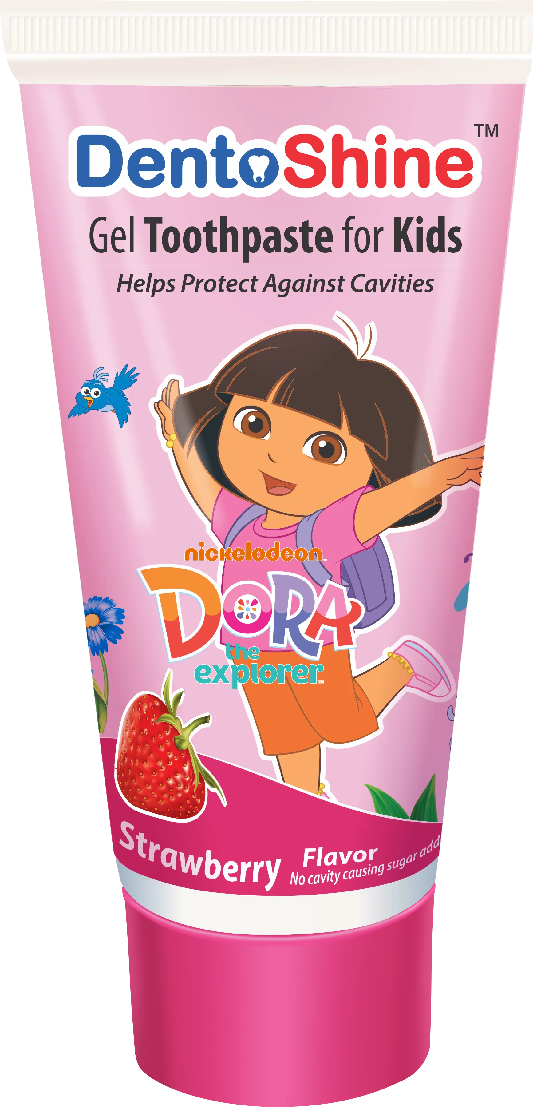 Dentoshine Gel Toothpaste Strawberry Flavor (dora) For Kids