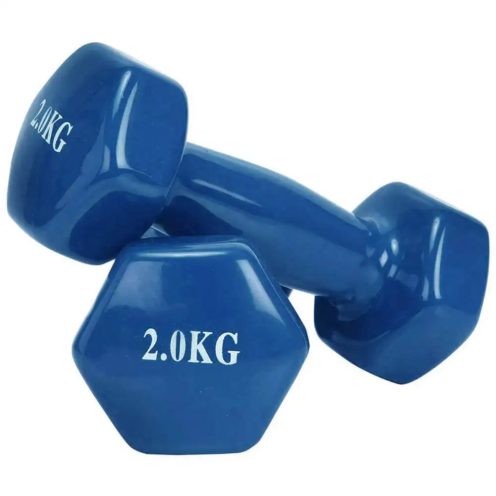 Fitsy Vinyl Dumbbells (AR2055),  Blue (Pair)  2 kg