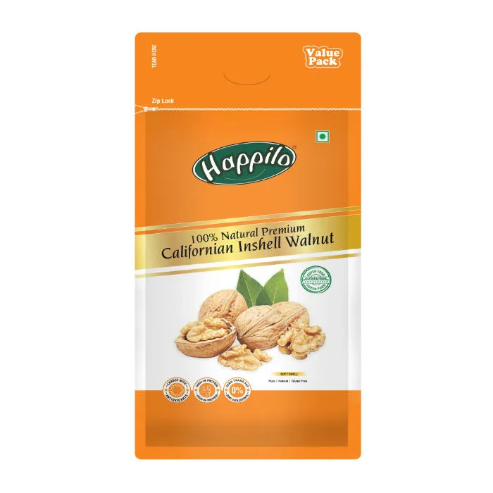 Happilo Premium Natural Californian Inshell Walnut Kernels (Value Pack)