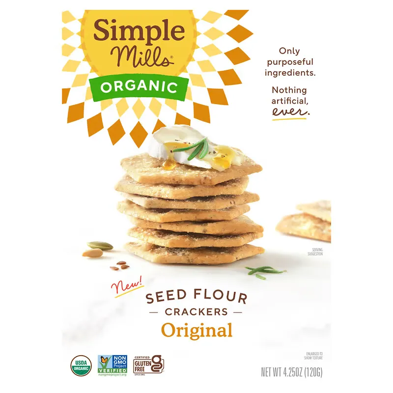 Organic Seed Flour Crackers, Original, 4.25 oz (120 g)