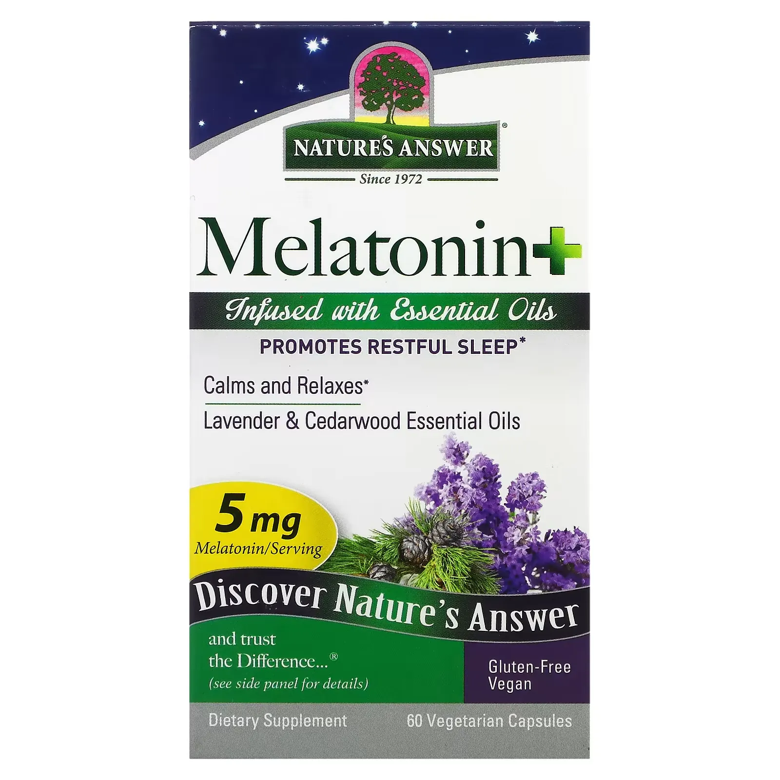 Melatonin+, 5 mg, 60 Vegetarian Capsules