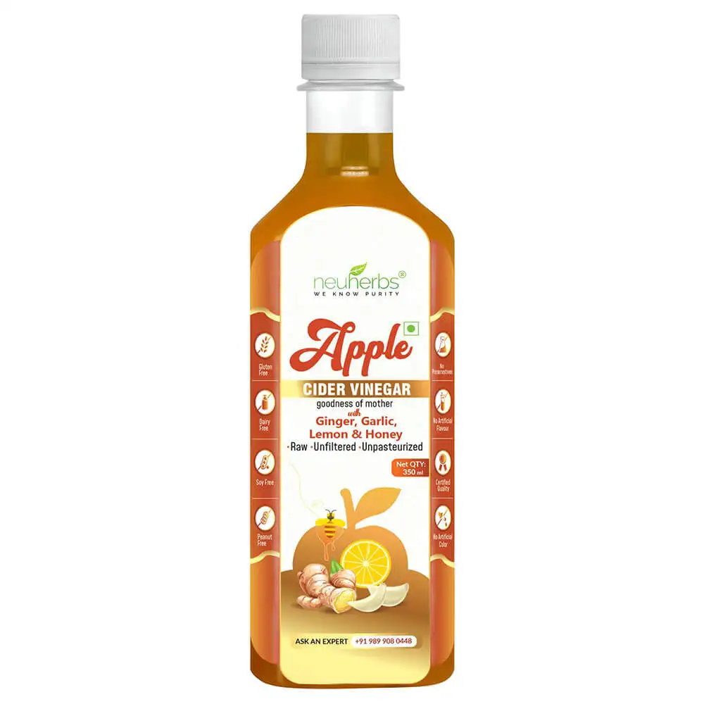 Neuherbs Apple Cider Vinegar,  0.350 L  Ginger, Garlic, Lemon & Honey