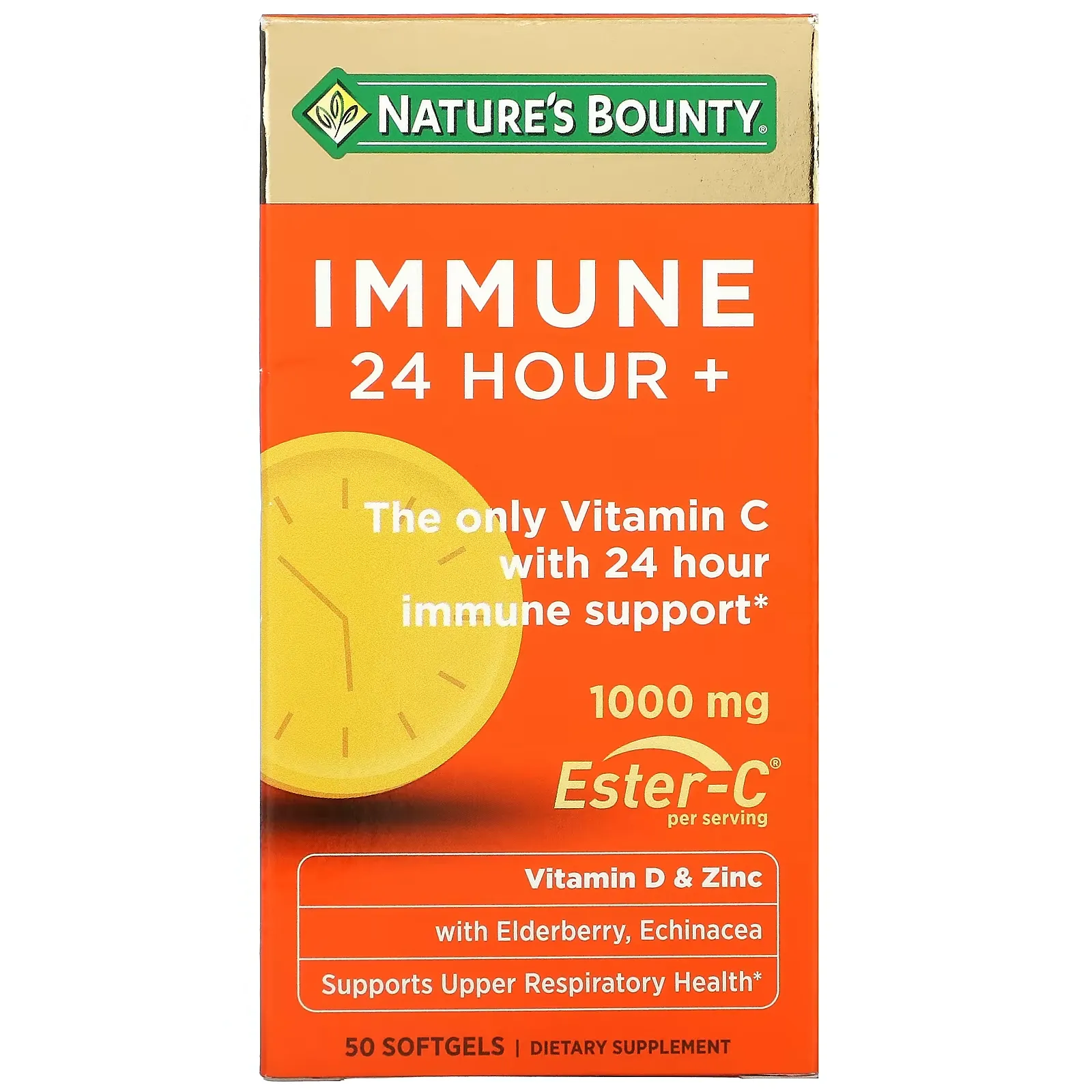 Immune 24 Hour+, 500 mg, 50 Softgels