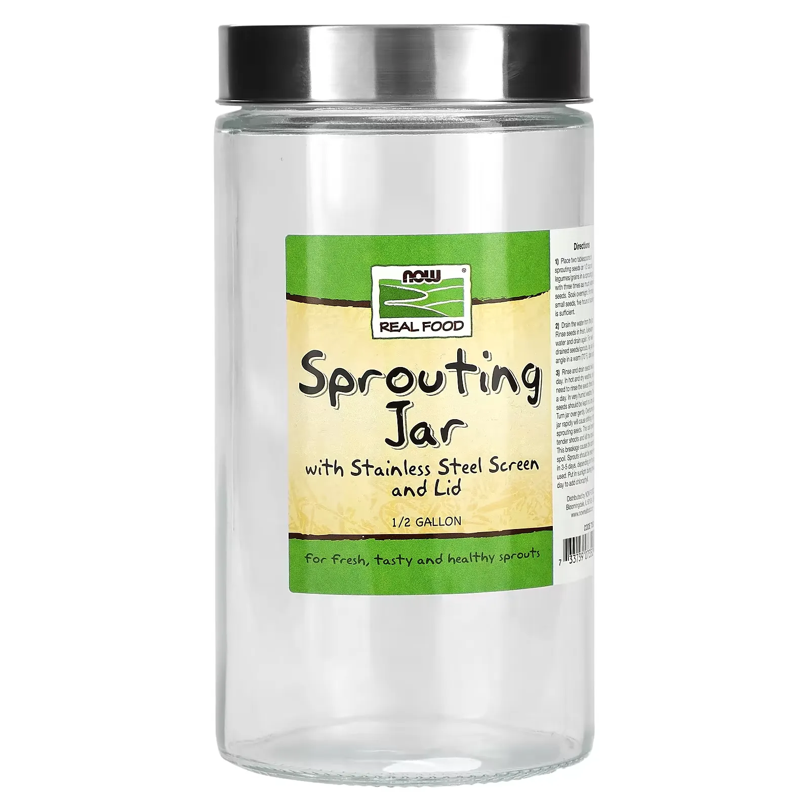 Sprouting Jar, 1/2 Gallon