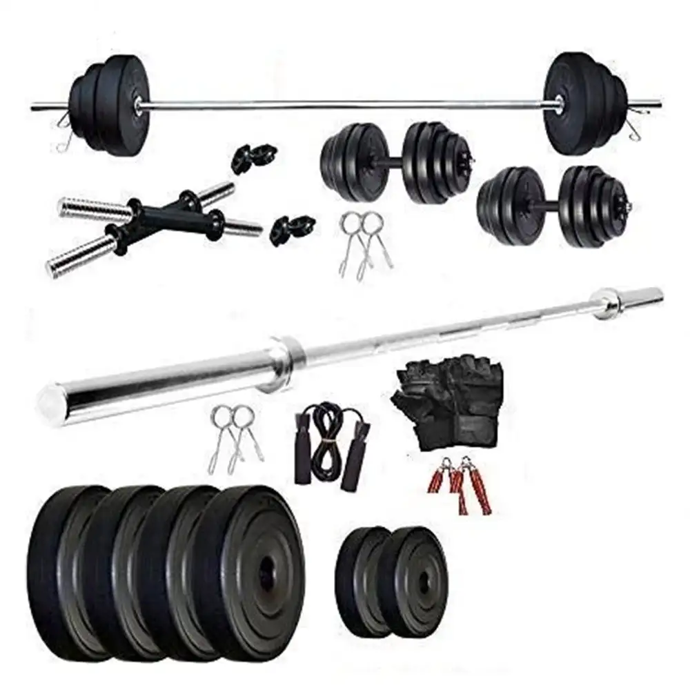 HUSTLE FITNESS PVC 30 Kg Home Gym Set 2