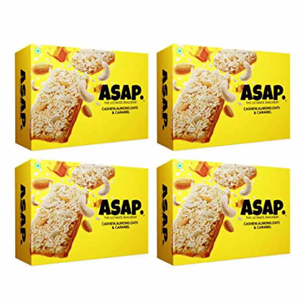 ASAP Healthy Granola Bars,  6 bar(s)  Cashew Almond & Caramel, Pack of 4