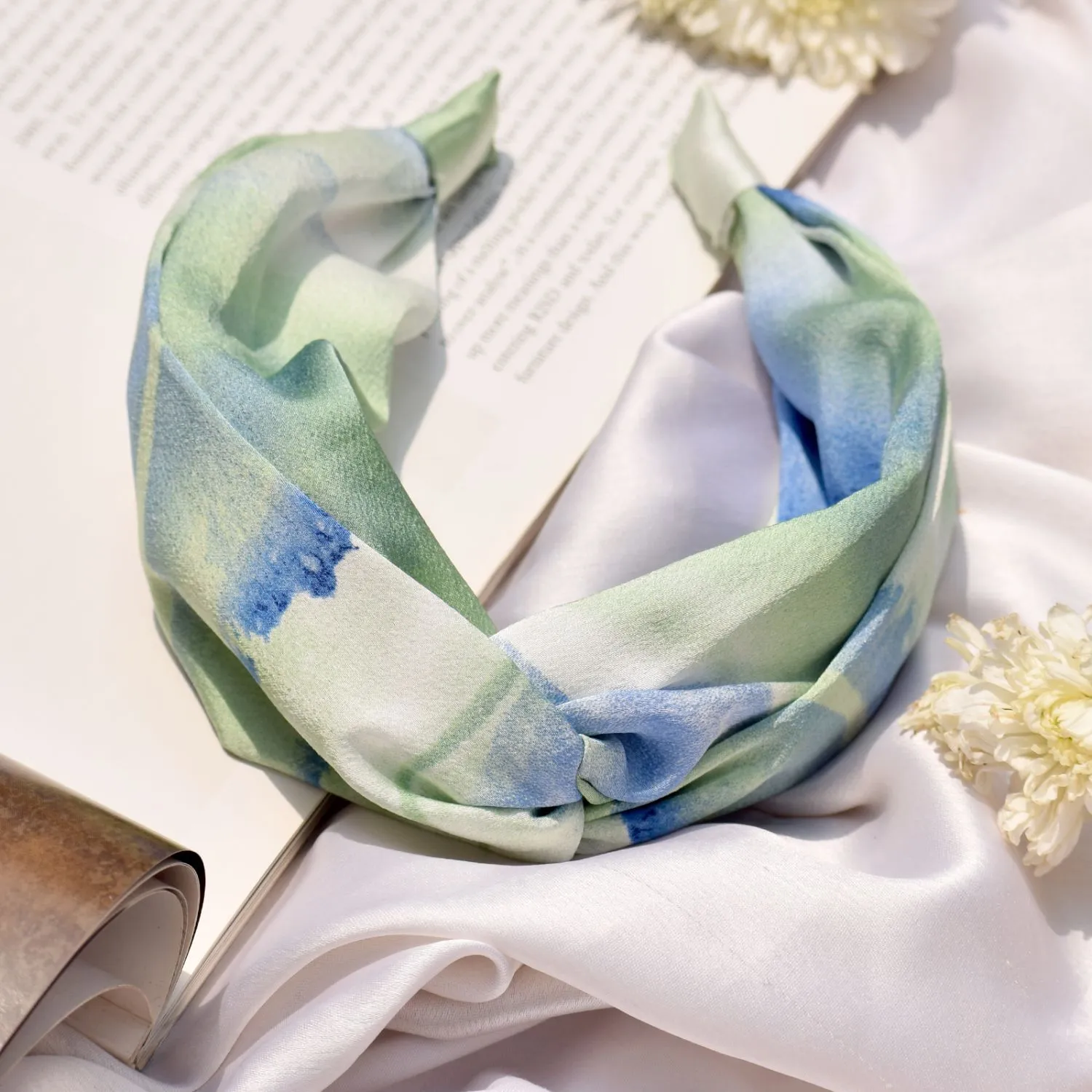 Joker & Witch Pastel Pop Green Blue Knot Headband For Women