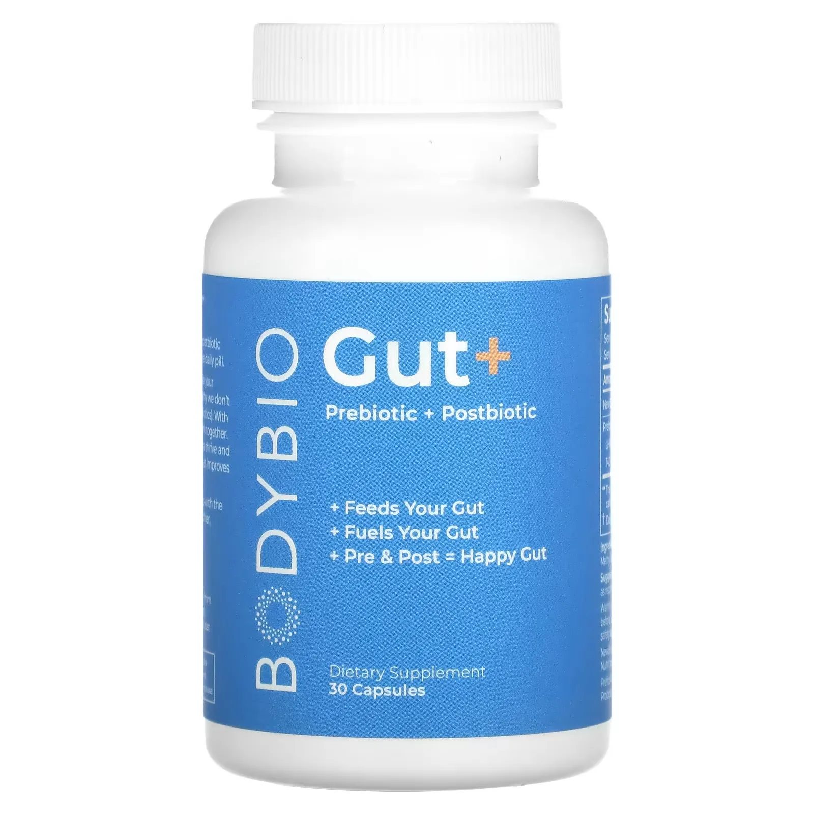 Gut+ Prebiotic + Postbiotic, 30 Capsules