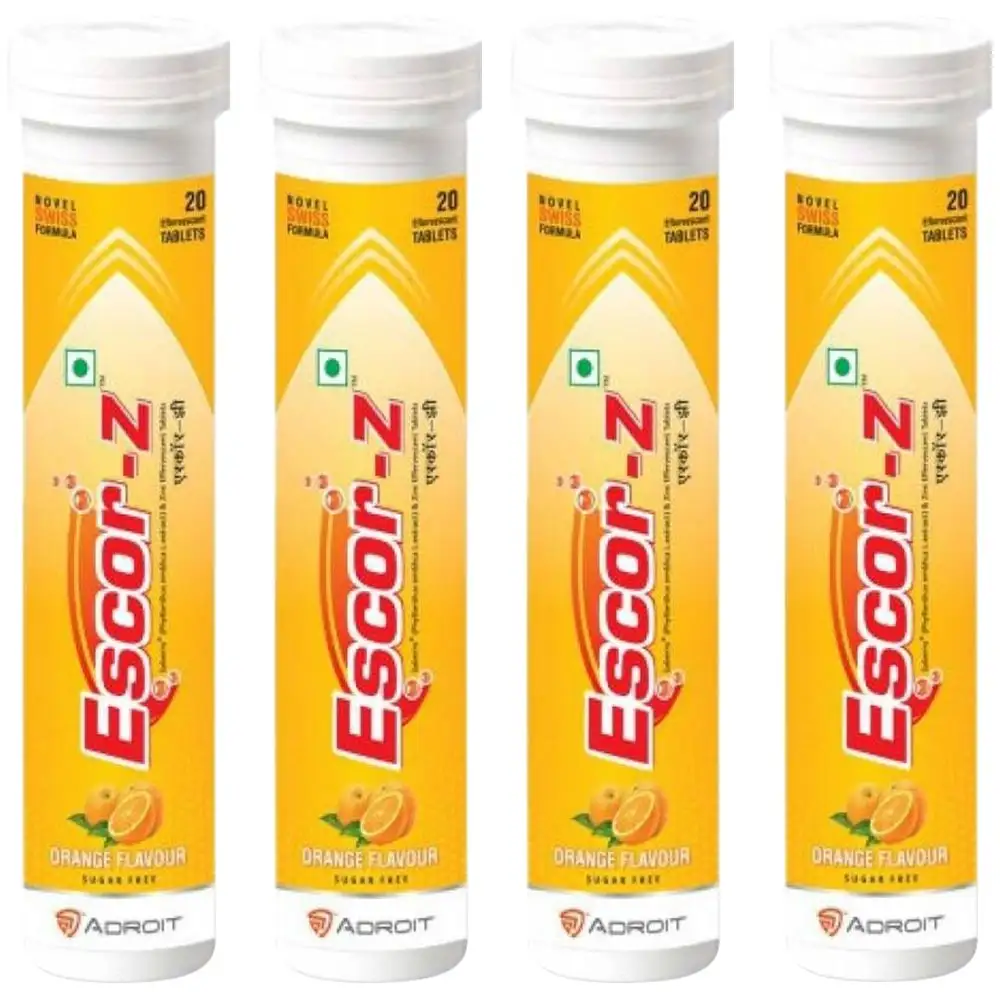 Escor-Z Effervescent,  20 tablet(s)  Orange Pack of 4