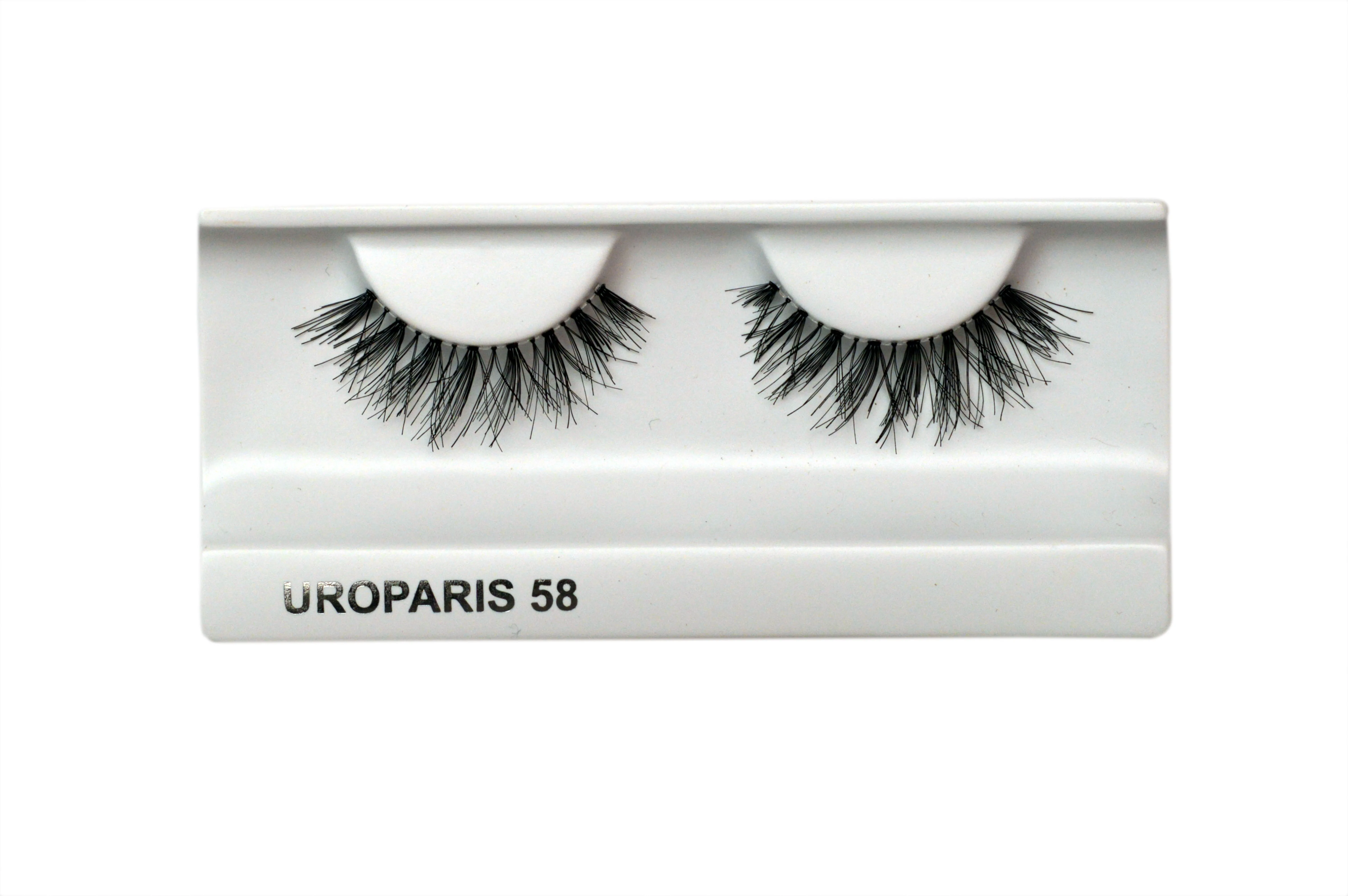 Uroparis Human Hair Eyelashes - 58 / BLACK