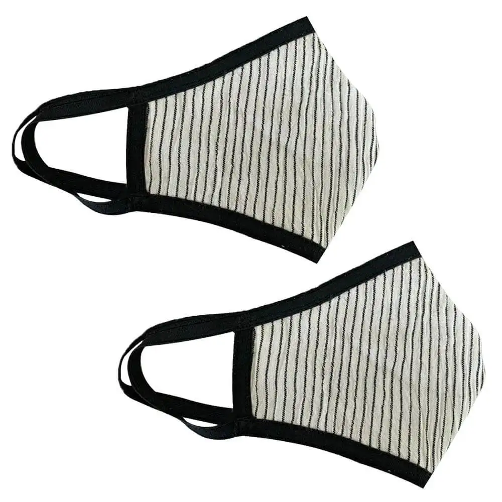 MASKS4U Raina Breatheasy Mask Pack of 2,  Black & White Lissafi