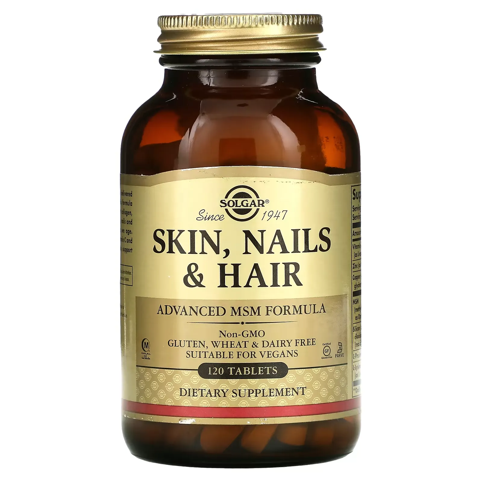 Skin, Nails & Hair, Advanced MSM Formula, 120 Tablets