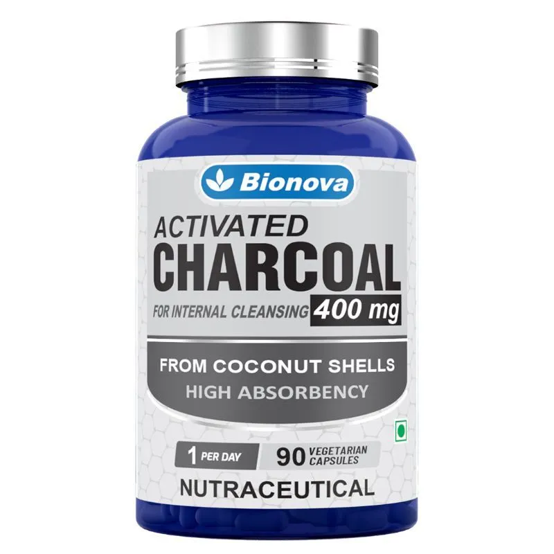 Bionova Activated Charcoal Capsules For Internal Detoxification