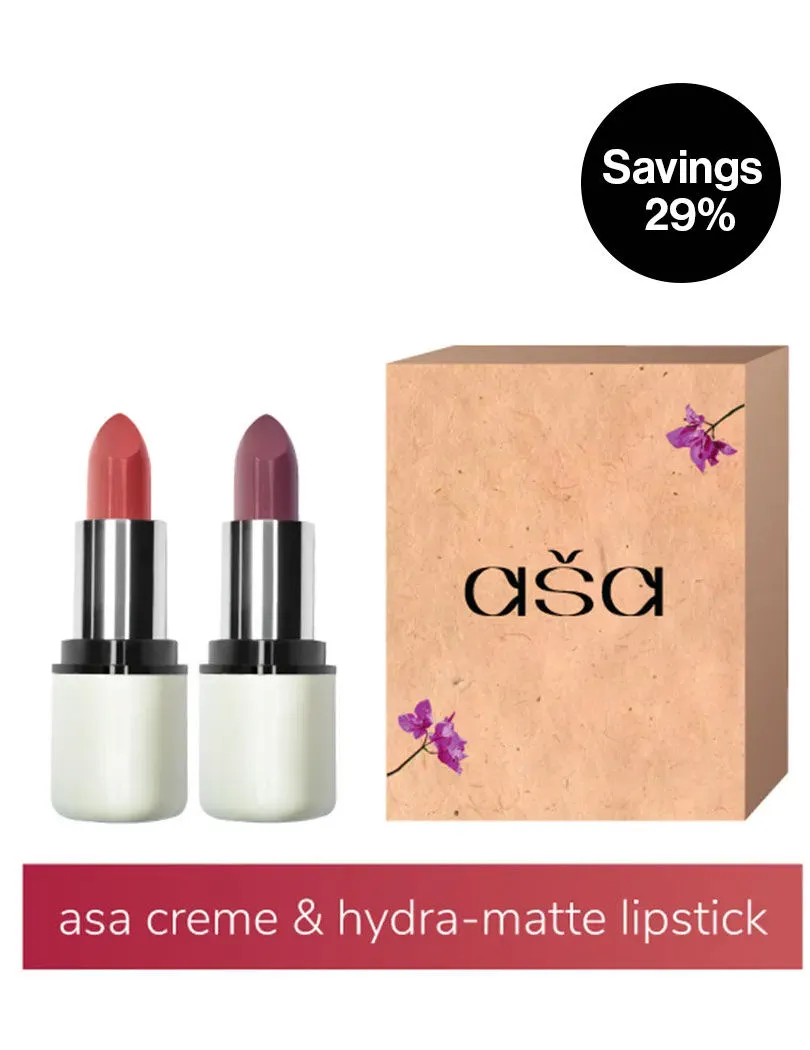 asa Pout it Loud Mini Lipstick combo (Alive Autumn M21 & Alluring Almond C09)