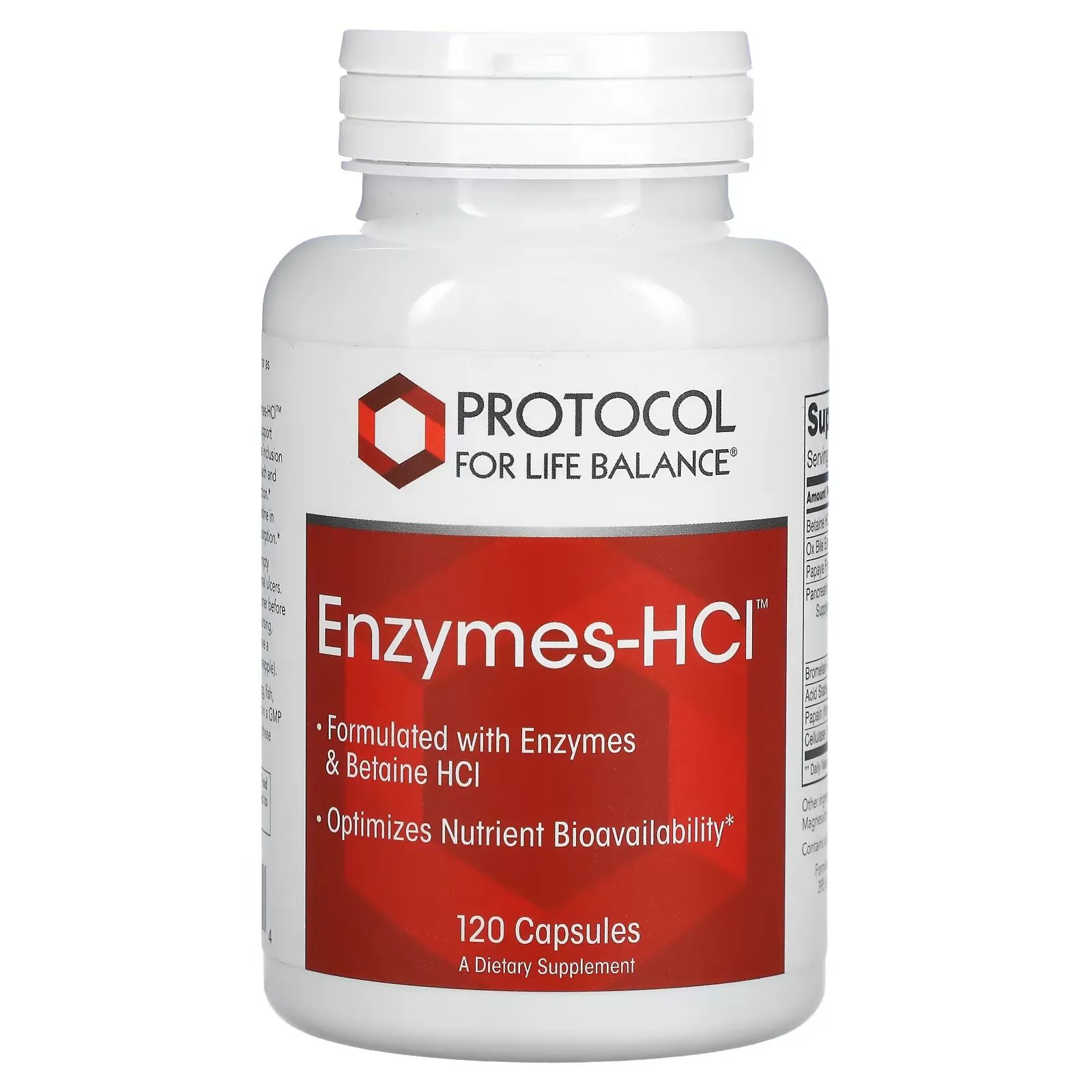 Enzymes-HCI, 120 Capsules