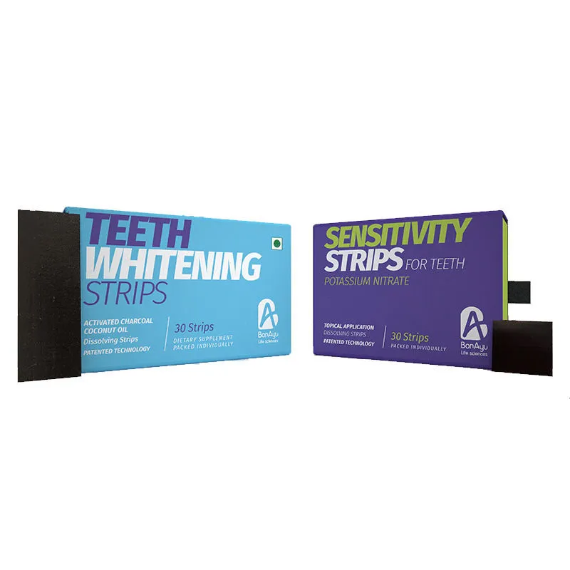 Bonayu Teeth Whitening Strips + Sensitivity Strips