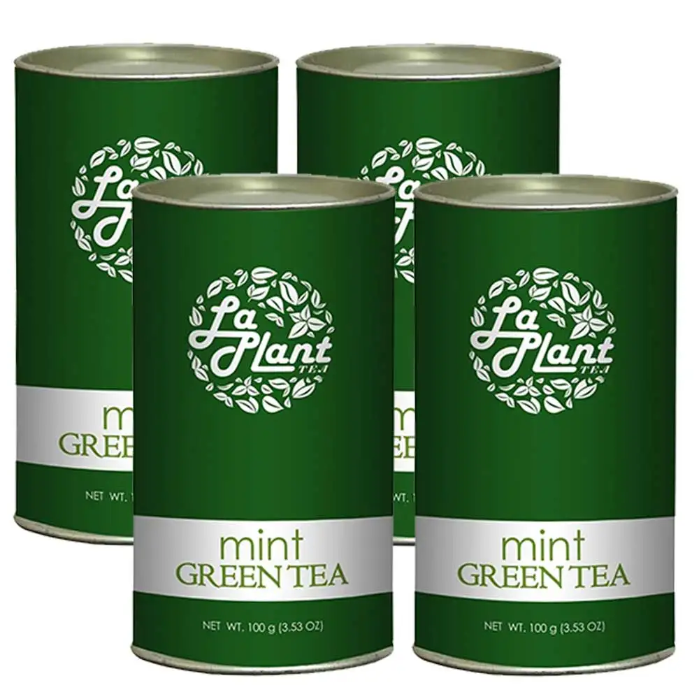 Laplant Mint Green Tea,  100 g  Mint (Pack of 4)