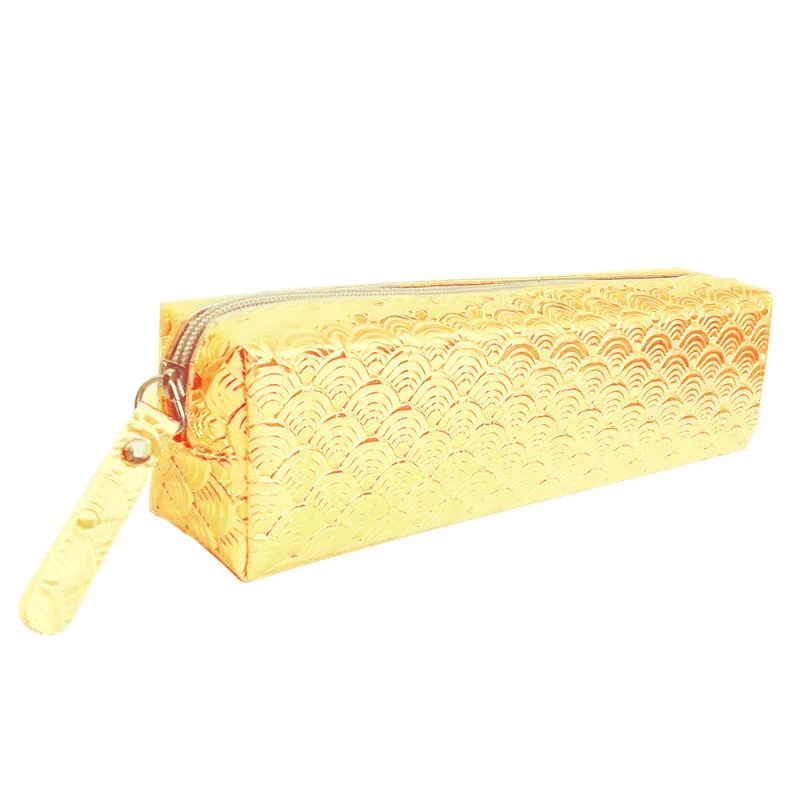 Allure Shiny Cosmetic Pouch - Yellow