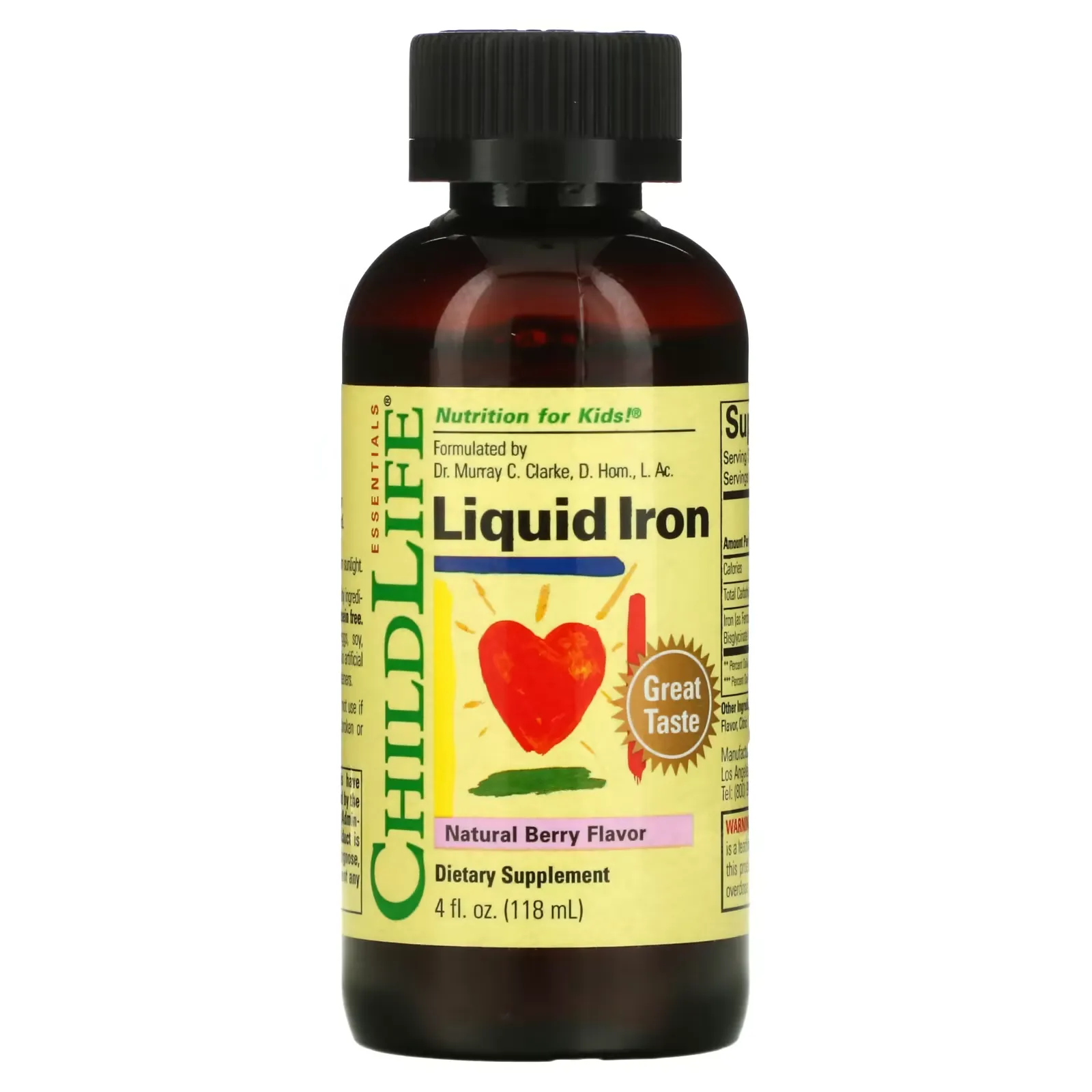 Liquid Iron, Natural Berry, 4 fl oz (118 ml)