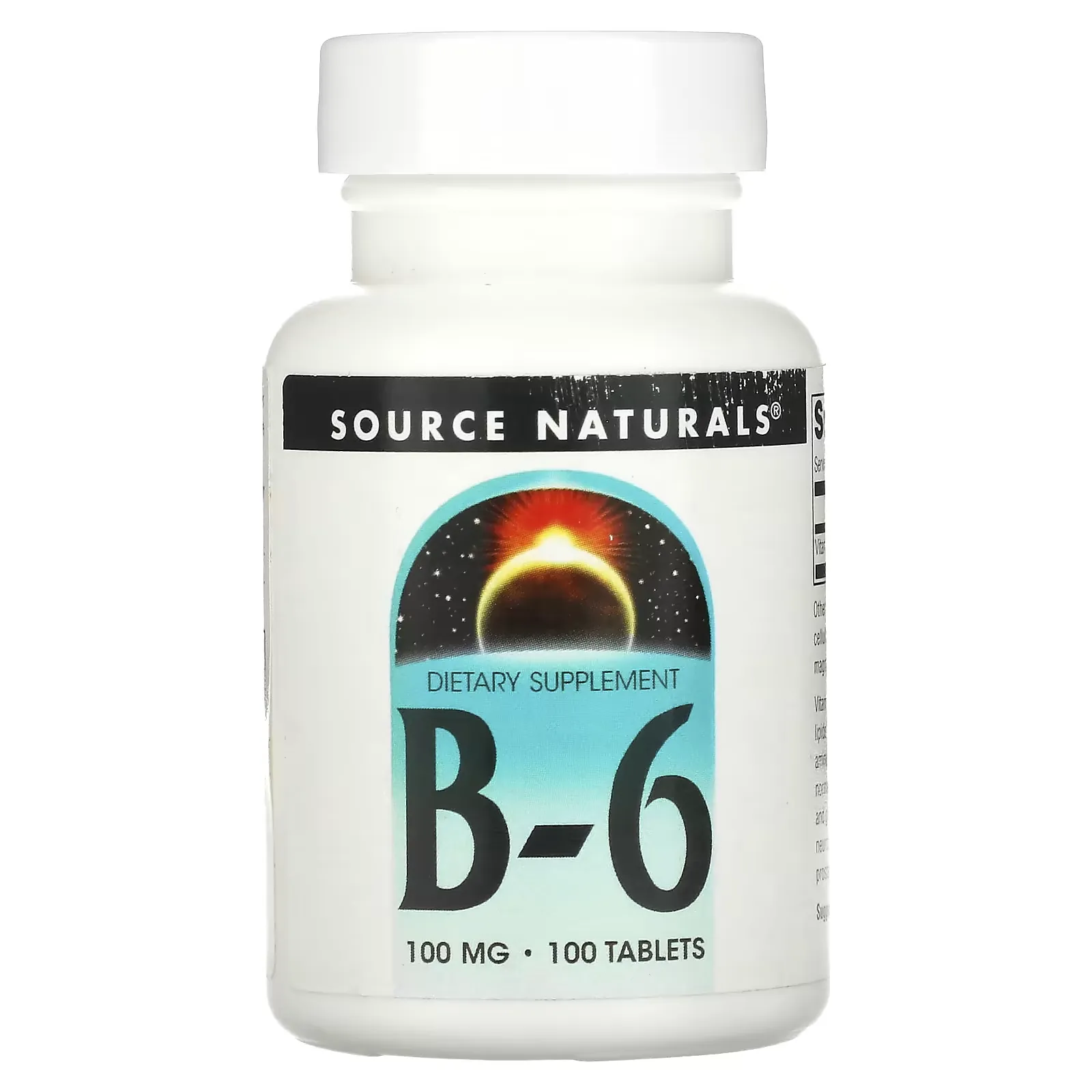 B-6, 100 mg, 100 Tablets