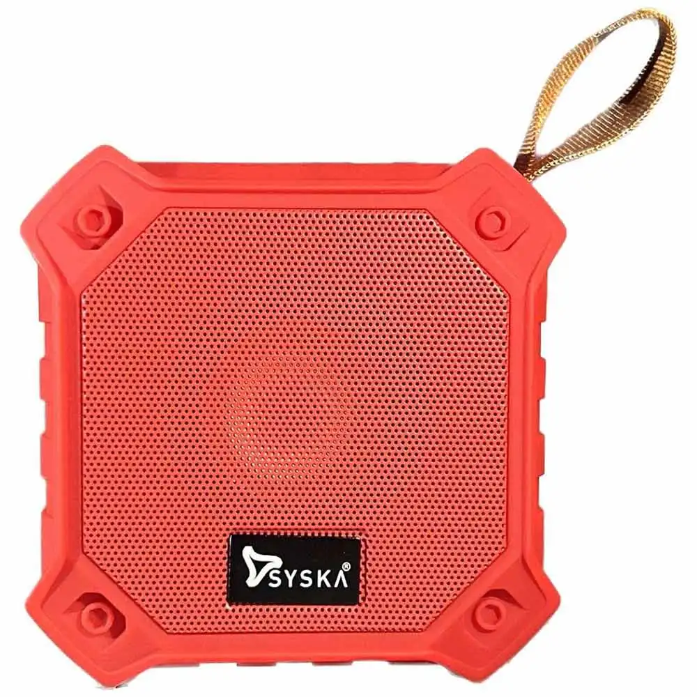 Syska BT4080X 5 Watt True Bass Bluetooth Speaker,  Red