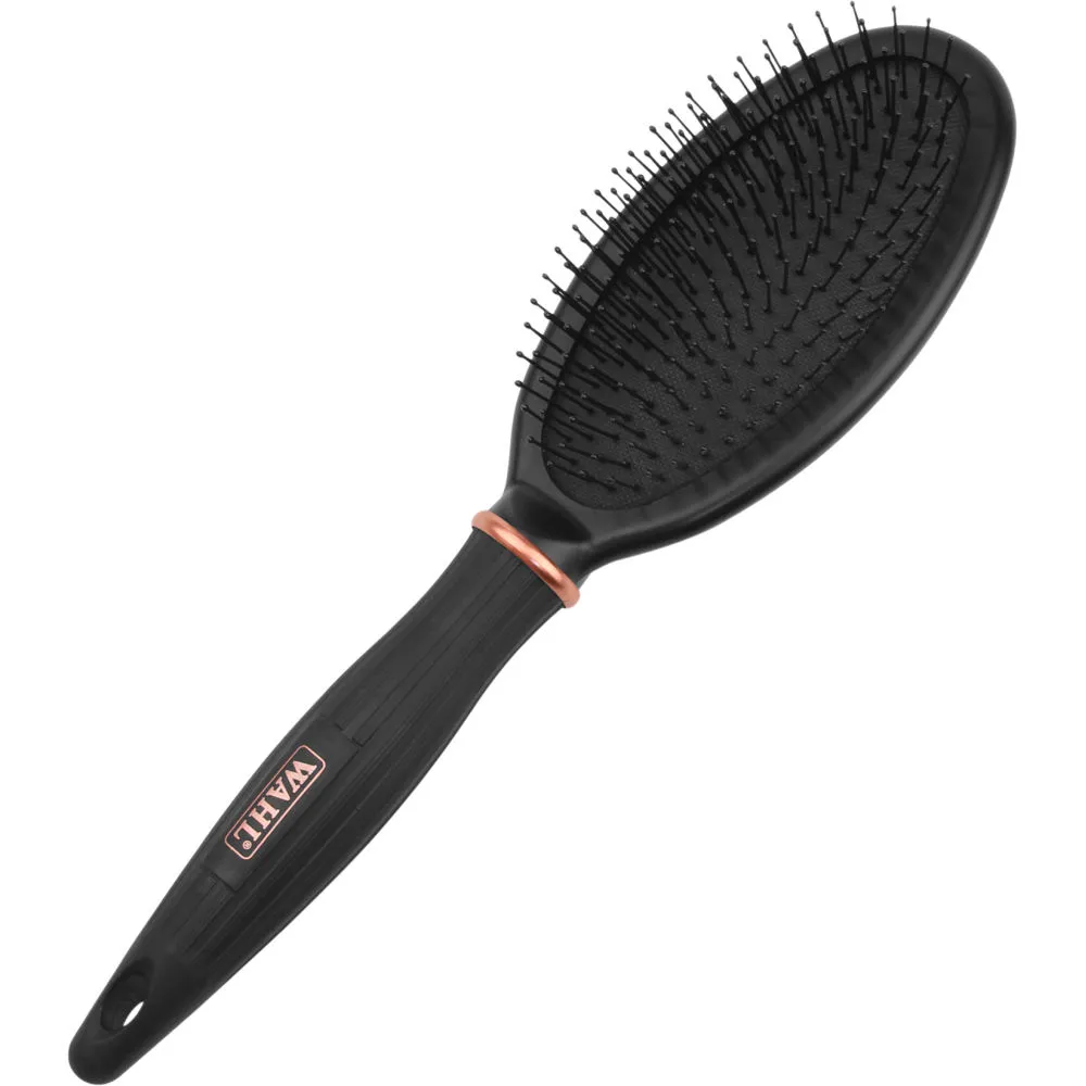 WAHL Oval Cushion Hair brush- Black & Rose Gold