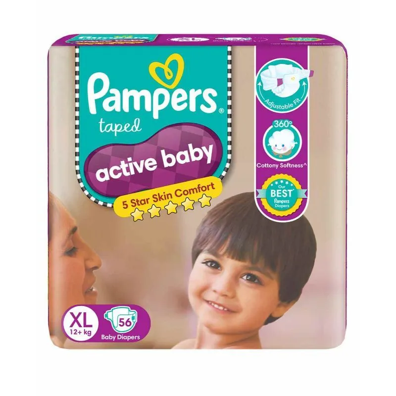 Pampers Active Baby Diapers, XL