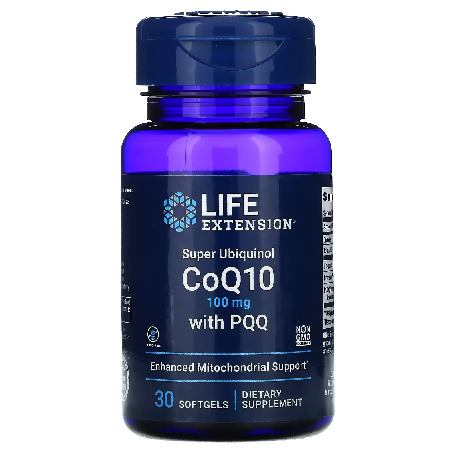 Super Ubiquinol CoQ10 100 mg, PQQ 10 mg, 30 Softgels