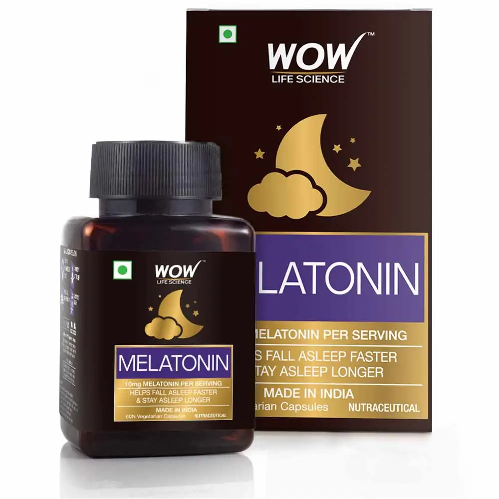 Wow Life Science Melatonin,  60 veggie capsule(s)  Unflavoured