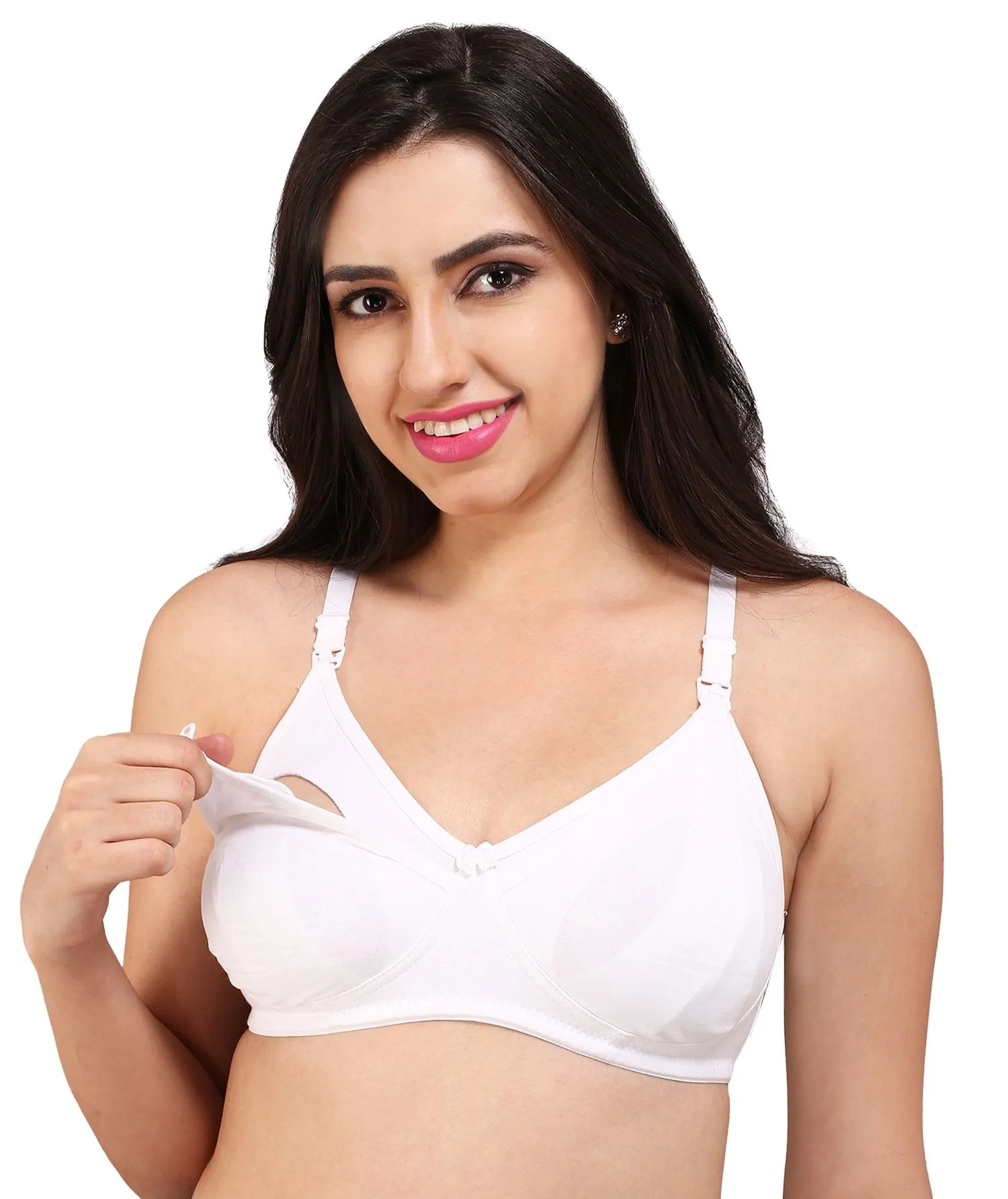 Bralux Women's Sangam White Color Maternity Bra (36B)