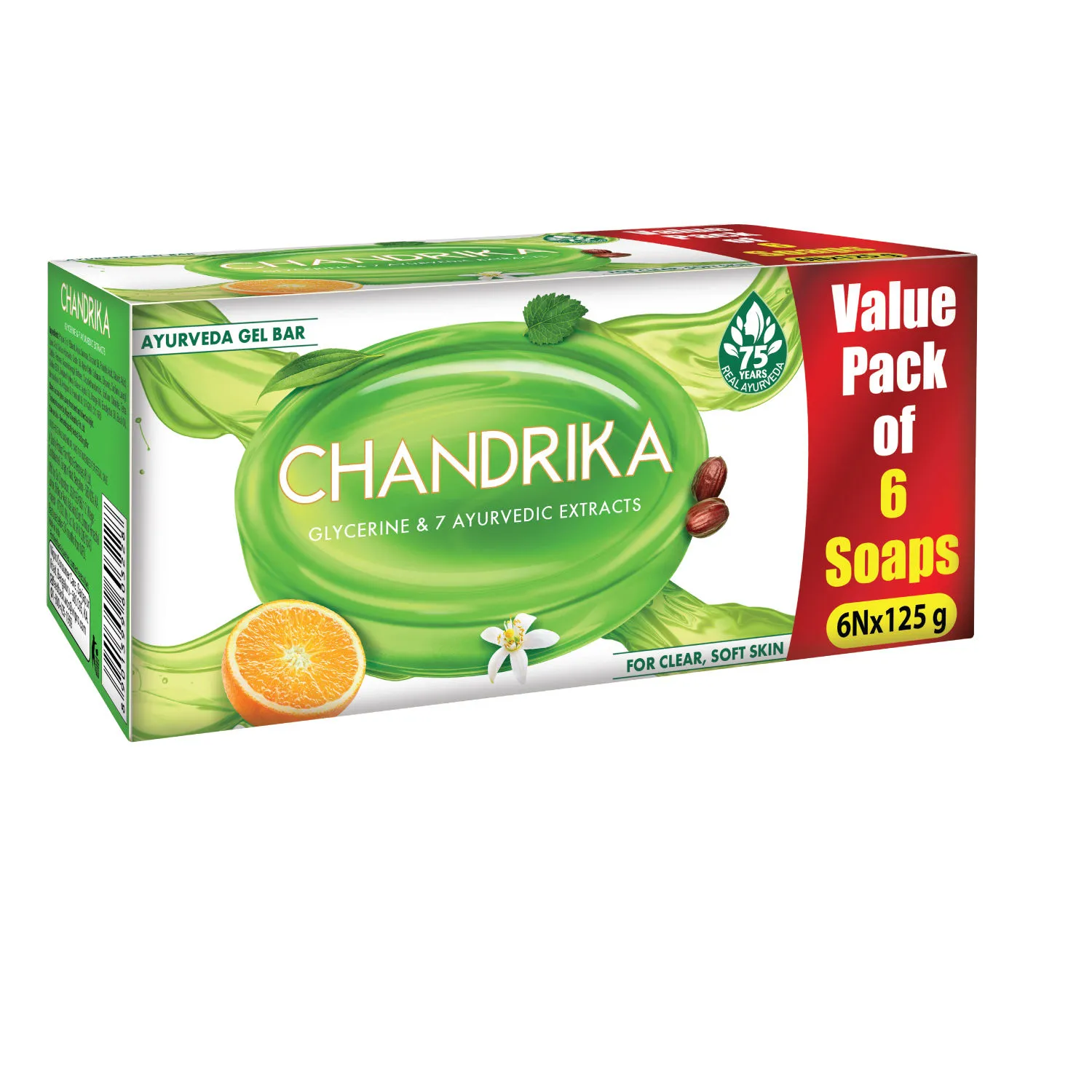 Chandrika Glycerine Soap - Pack of 6