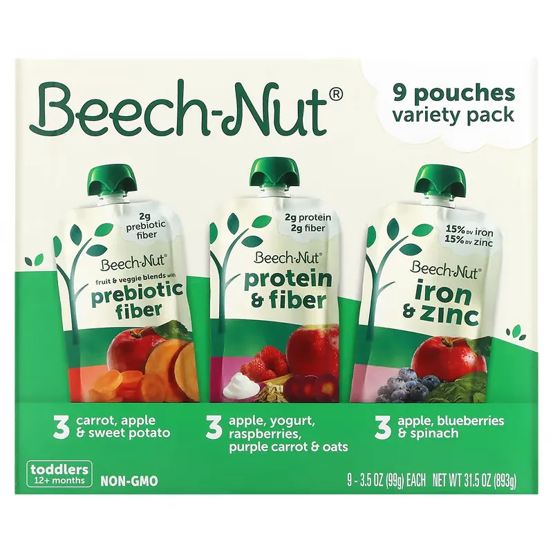 Variety Pack, 12+ Months, 9 Pouches, 3.5 oz (99 g ) Each