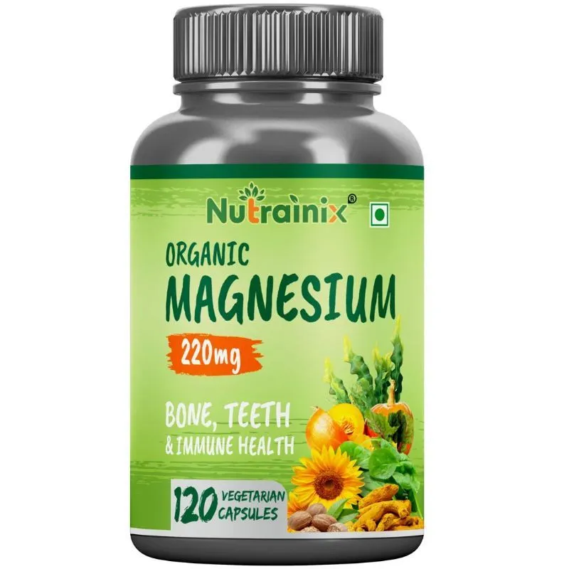 Nutrainix Plant-based Organic Magnesium Support Muscle Vegetarian Capsules