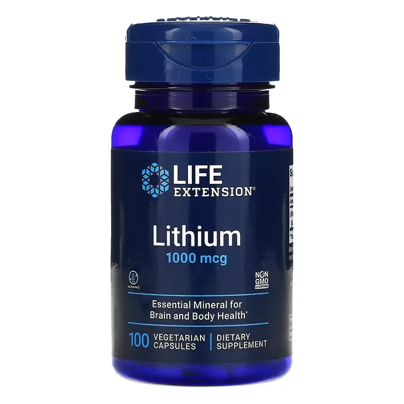 Lithium, 1,000 mcg, 100 Vegetarian Capsules